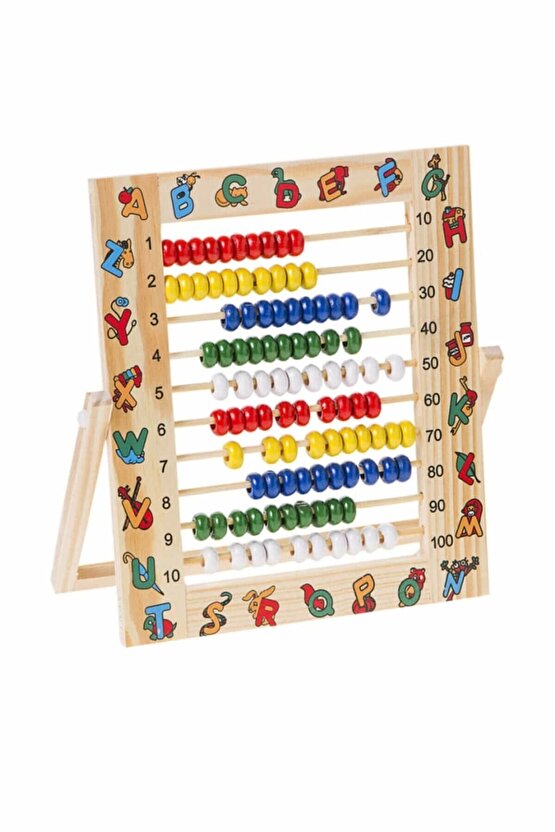 Ahşap Abaküs Desenli 24,2x21,5cm