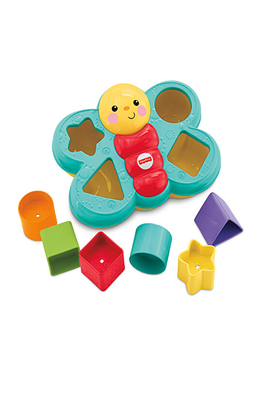Fisher-Price Şekil Eşleştirme Arkadaşı Kelebek, 6 Bloklu, Şekil Eşleştirme Oyunu CDC22