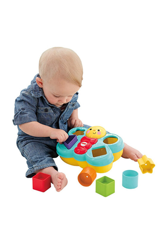 Fisher-Price Şekil Eşleştirme Arkadaşı Kelebek, 6 Bloklu, Şekil Eşleştirme Oyunu CDC22