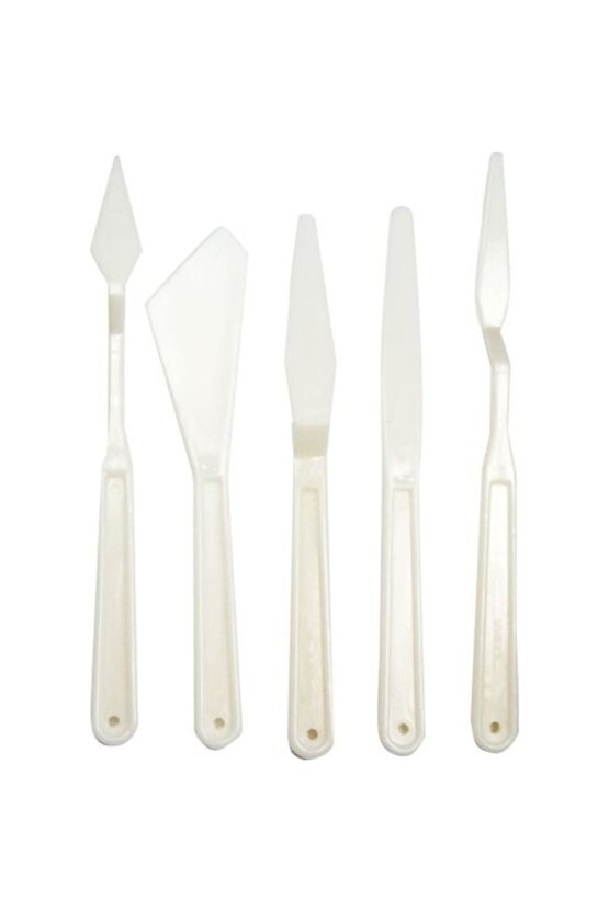 Plastik Yağlı Boya-akrilik Boya- Spatula 5 Li Set