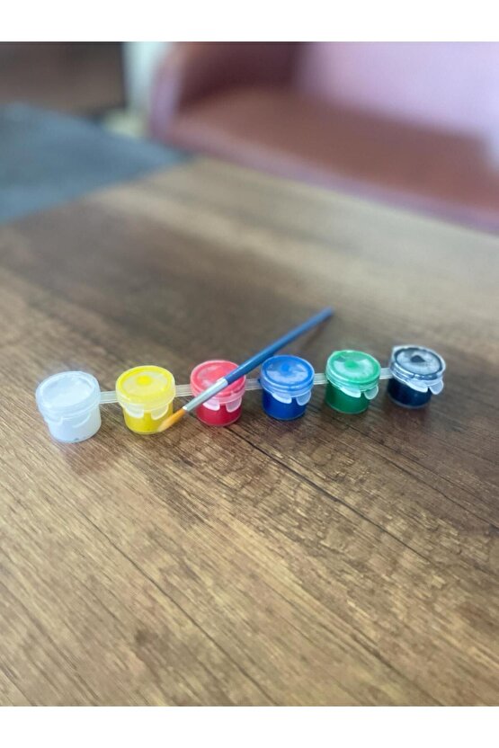 AKRİLİK BOYA (6RENK) + FIRÇA HEDİYE