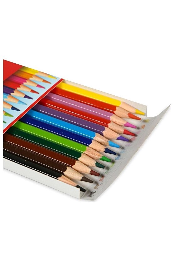 Pastel Boya Kalemi 12li + Kuru Boya Kalemi 12li + Keçeli Boya Kalemi 12li