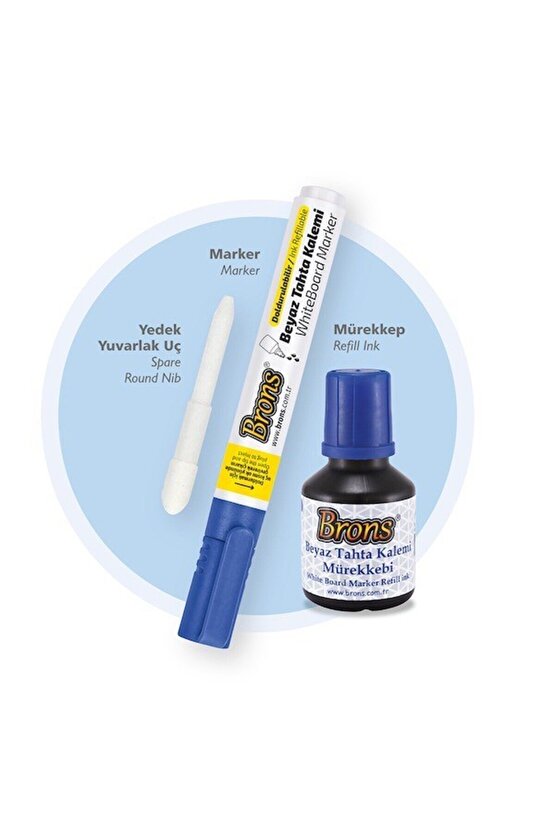 3lü Doldurulabilir Tahta Kalem Seti - 3 Tahta Kalemi - 30ml 3 Renk Mürekkep ve Yedek Kalem Uçları