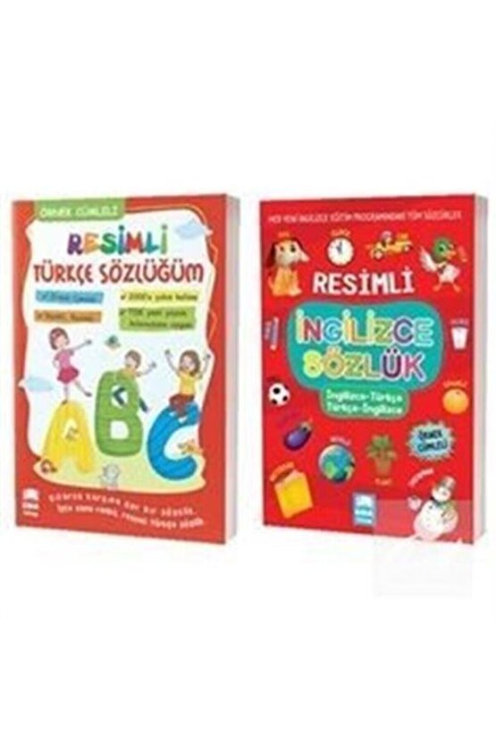 Resimli Örnek Cümleli İngilizce Sözlük ve Türkçe Sözlük - 2 Kitap Set TDK Uyumlu