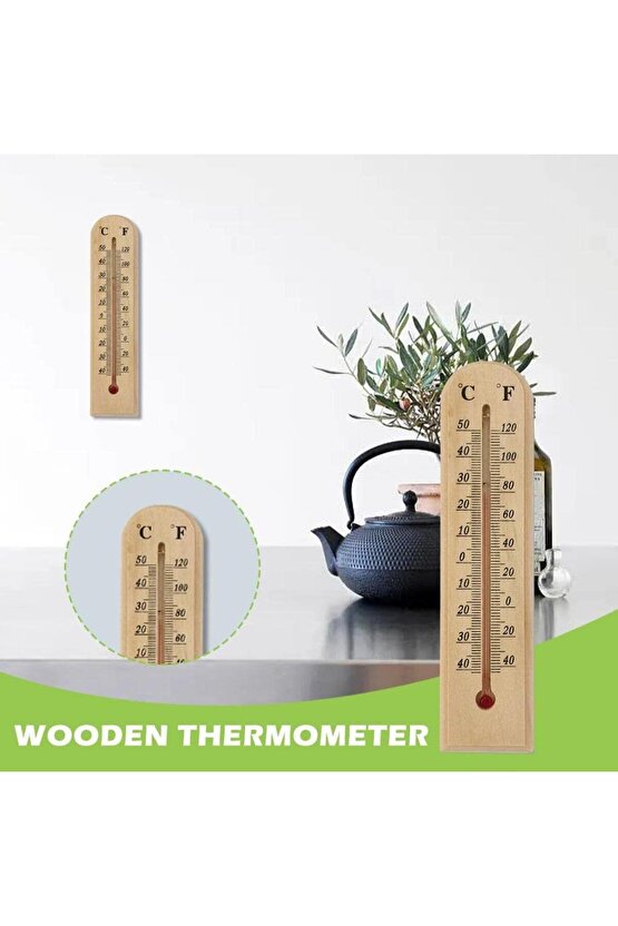 Ahşap Duvar Termometre Derece Ölçer CH092-2