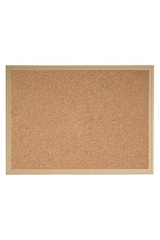 Ahşap Çerçeveli Büyük Boy 90x60cm Mantar Pano 60 Adet Raptiye Hediye Duvara Montaj