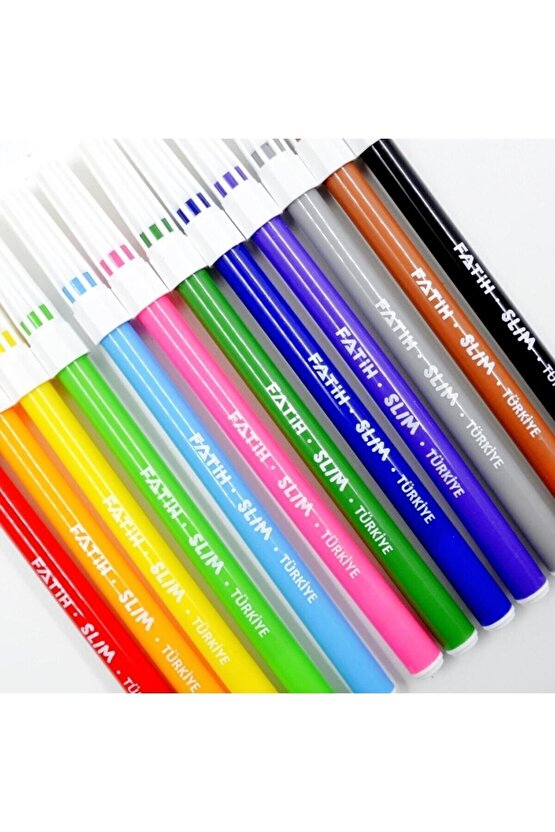 Slim Keçeli Kalem 12 Renk (34015)