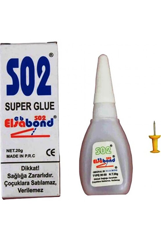 S02 Japon Yapıştırıcı Süper Hızlı Yapıştırıcı 20gr