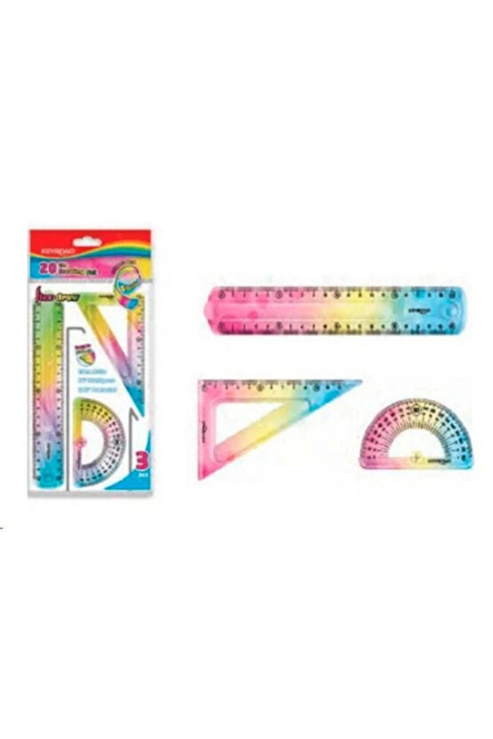 Flexıble Renkli Çizim Seti (20 Cm Cetvelli) Esnek Çizim Seti