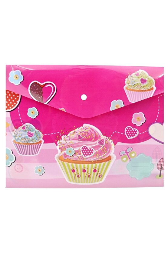 A4 Baskılı Çıtçıtlı Dosya Kız Desenler 12 Adet (3105k)