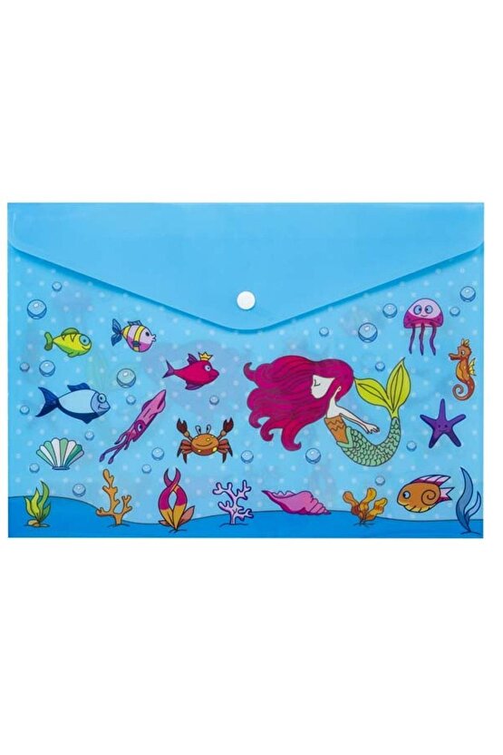 A4 Baskılı Çıtçıtlı Dosya Kız Desenler 12 Adet (3105k)