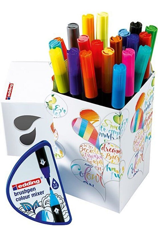 Brush Pen 20 Renk Set Colour Happy