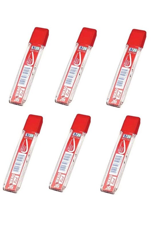 Kırmızı Uç 0,7 Min 0.7 Uç 6 Adet