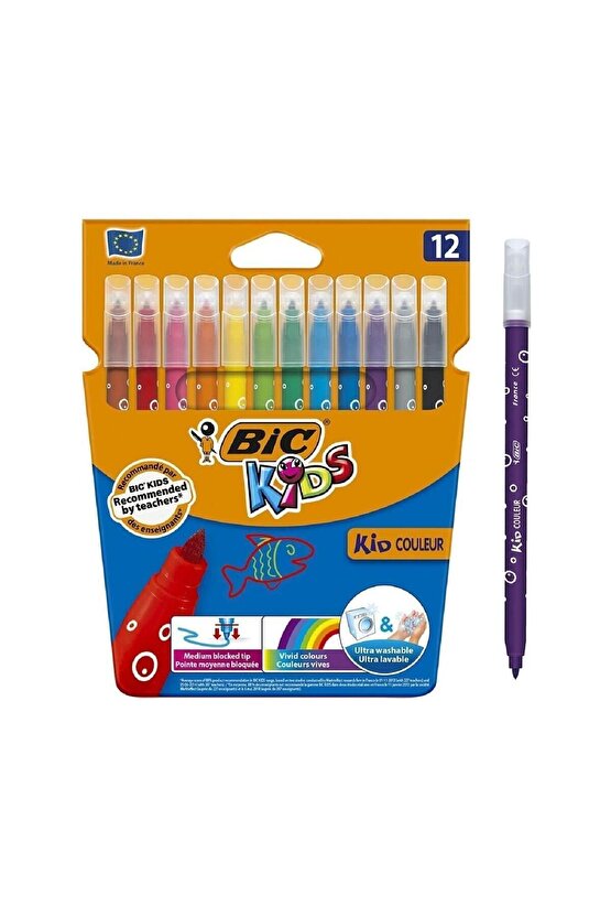 Kids 12 Li Keçeli Boya Kalemi+12 Li Plastidecor Silinebilir Mum Pastel Boya