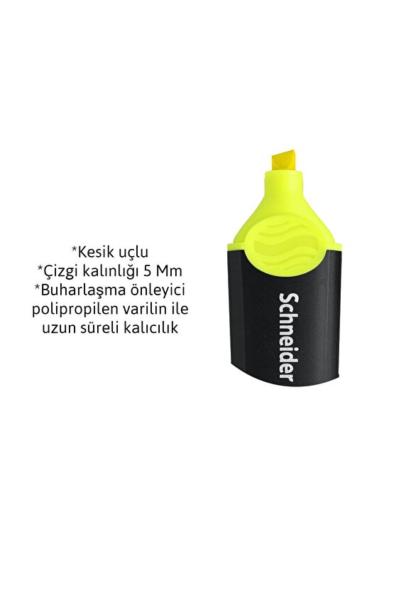 Schneider 150 Fosforlu Kalem Job Sarı 10 Lu Kutu