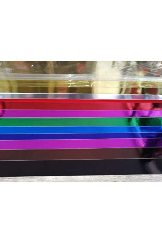 50x70 Cm Karışık 5 Renk 10 Adet Metalik Fon Kartonu Aynalı 1 Paket