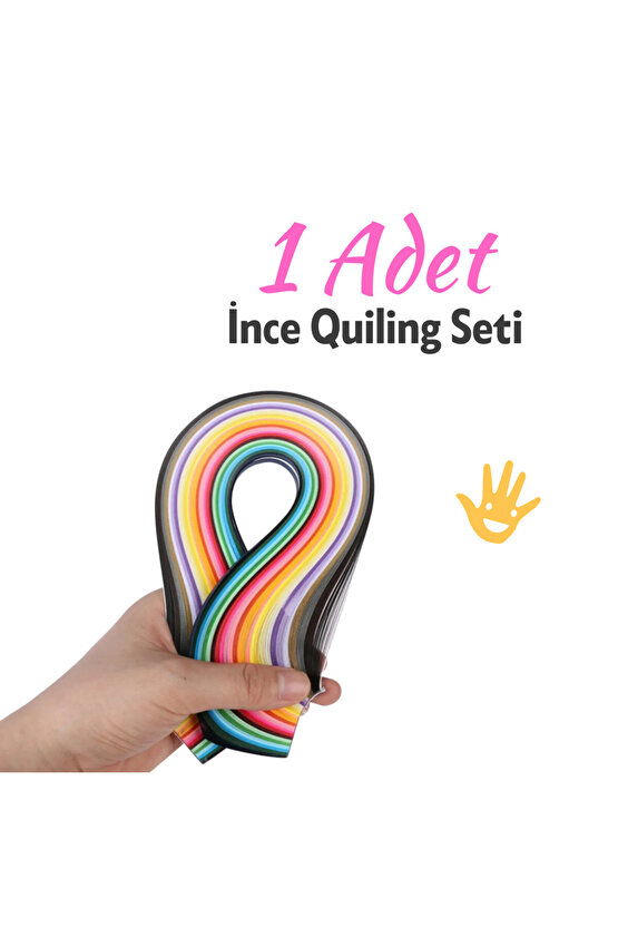 İnce, Quiling Seti, Kıvırma Sanatı, Kağıt Katlama, Quilling (1 Adet)