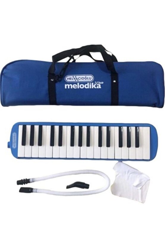 Melodika Mavi 32 Tuşlu Melodika + 1 Adet Mavi Flüt Hediyeli