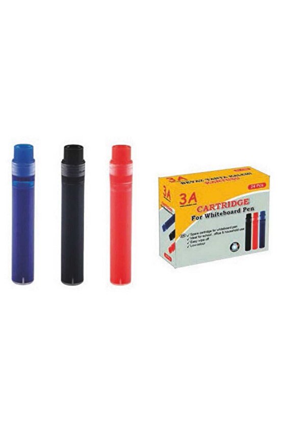 Beyaz Tahta Kalemi Tüpü 24 Lü Kutu Kartuş