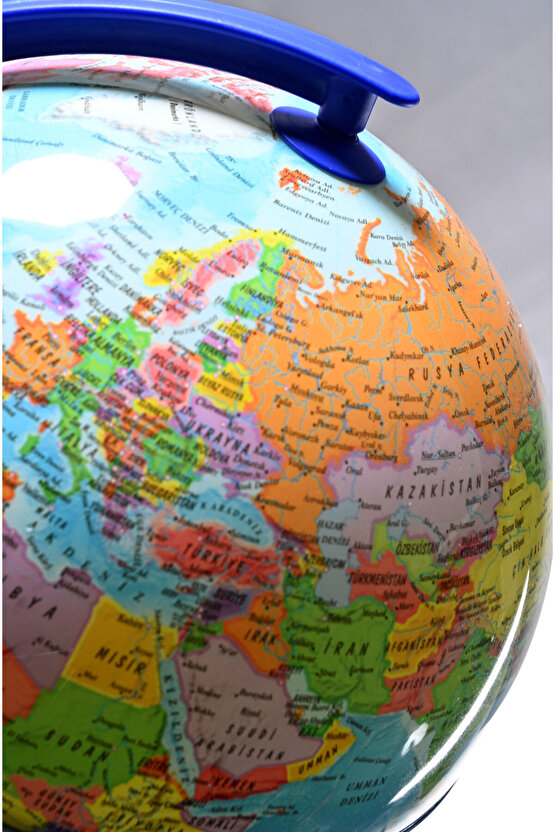 IŞIKLI SİYASİ DÜNYA KÜRE ( YERKÜRE ) 26 CM - YAZILIP SİLİNEBİLİR PARLAK YÜZEY