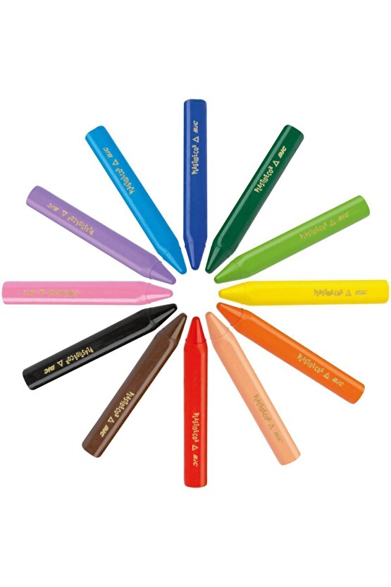 Jumbo Keçeli Boya Kalem 12li  Jumbo Kuru Boya Kalem 12li  Üçgen Pastel Boya Kalemi 12li