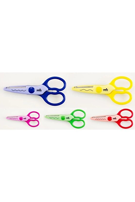 Umıx Craft Arts Şekılgeç Makas 5li Şekilli Kesen Makas