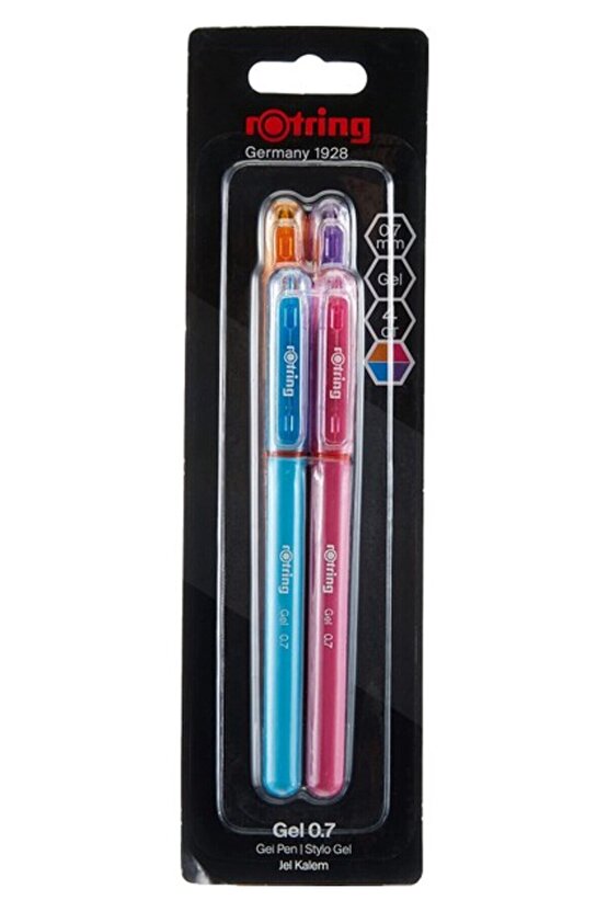 Jel Mürekkepli Tükenmez Kalem 4lü, Canlı Renkler