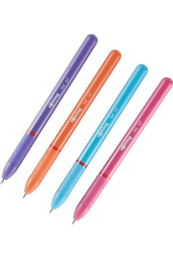 Jel Mürekkepli Tükenmez Kalem 4lü, Canlı Renkler