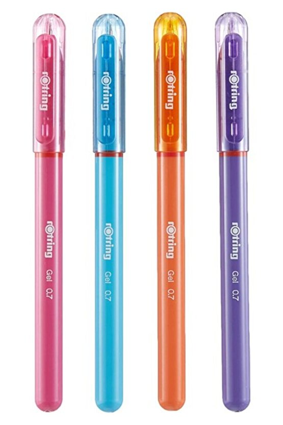 Jel Mürekkepli Tükenmez Kalem 4lü, Canlı Renkler