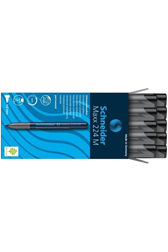 Schneider Maxx 224 M Siyah Permanent Kalem 10 Lu Kutu