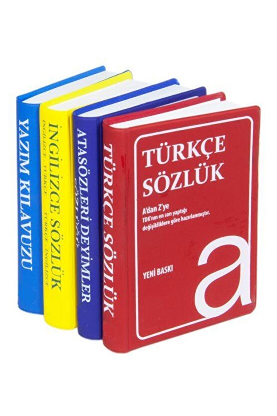Yeni Nesil Sözlük Seti, Türkçe-ingilizce-atasözleri Ve Yazım Klavuzu (4 Kitap Kutulu, Biala Kapak...