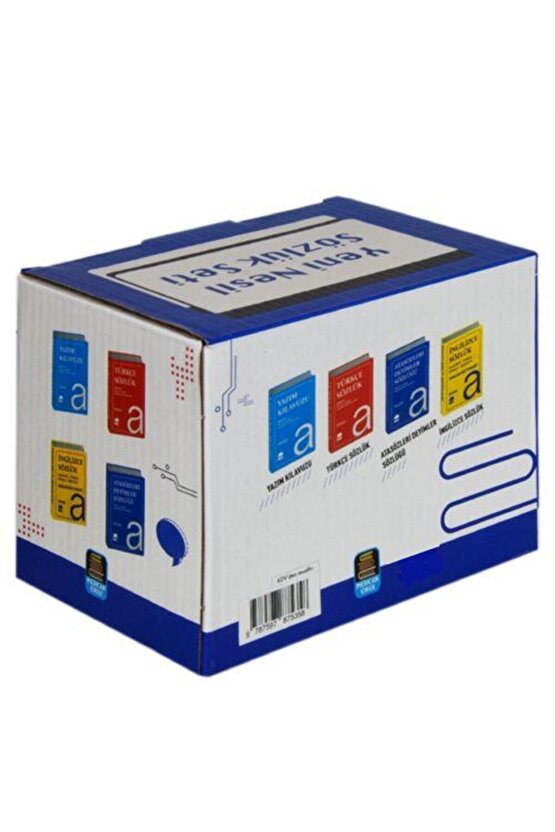 Yeni Nesil Sözlük Seti, Türkçe-ingilizce-atasözleri Ve Yazım Klavuzu (4 Kitap Kutulu, Biala Kapak...