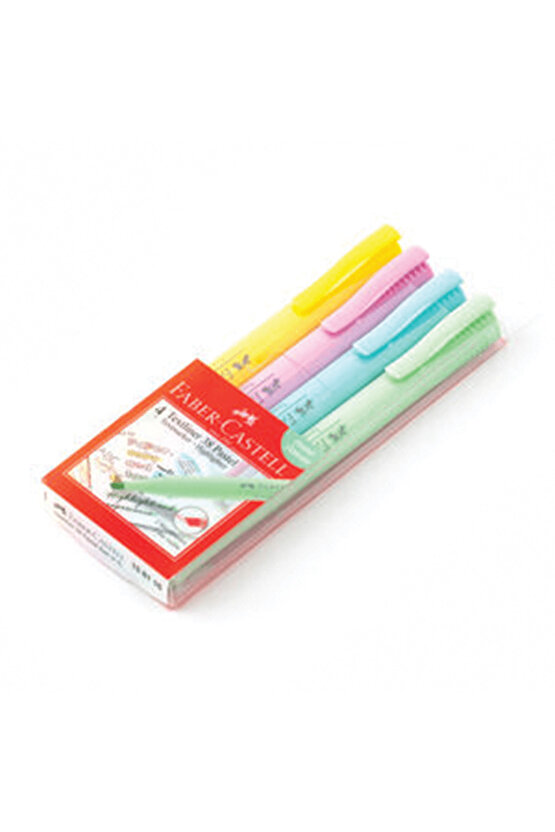 Fosforlu kalem 38 Pastel 4lü Poşet