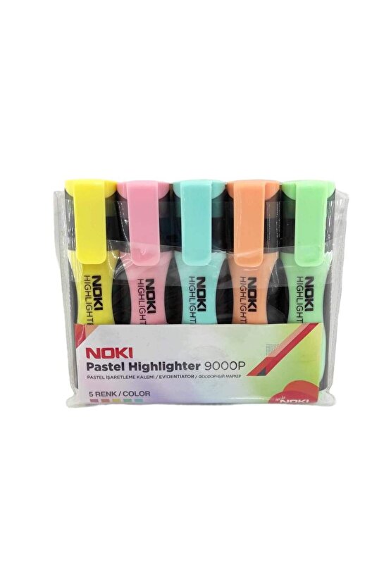 Pastel Fosforlu Kalem 5li Pvc 9000p5pvc
