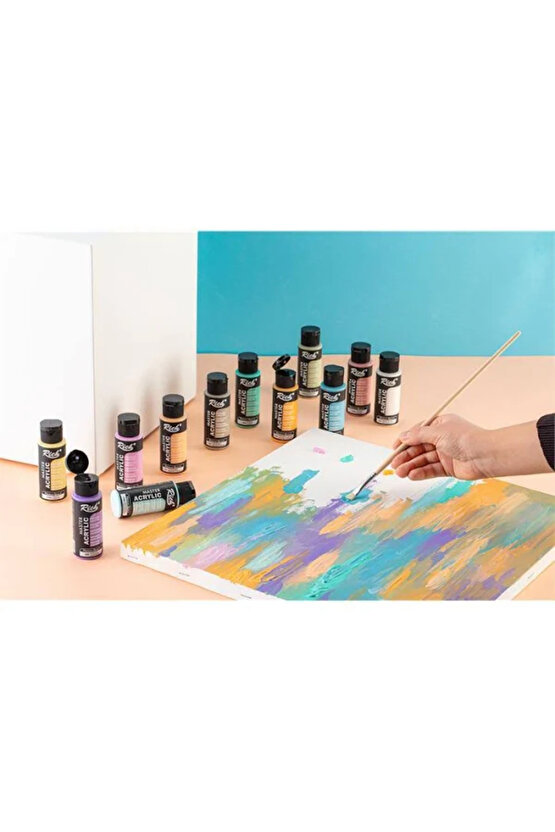 Mastermix Akrilik Boya Pastel Renkler 12x60cc