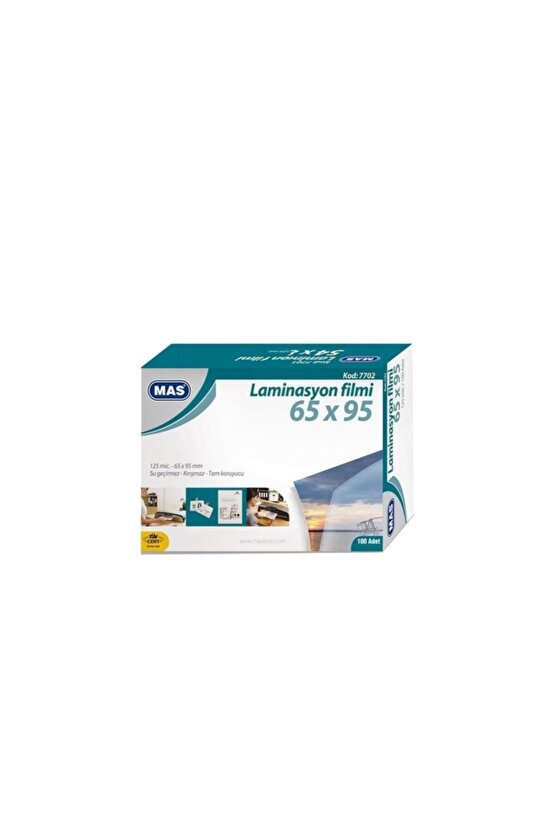 Mas Laminasyon Filmi 125 Mic 65x95 7702 100lü Paket
