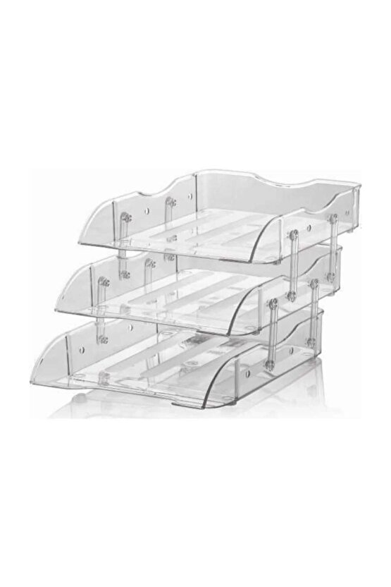 CASSA 3lü Evrak Rafı - Hareketli - Şeffaf