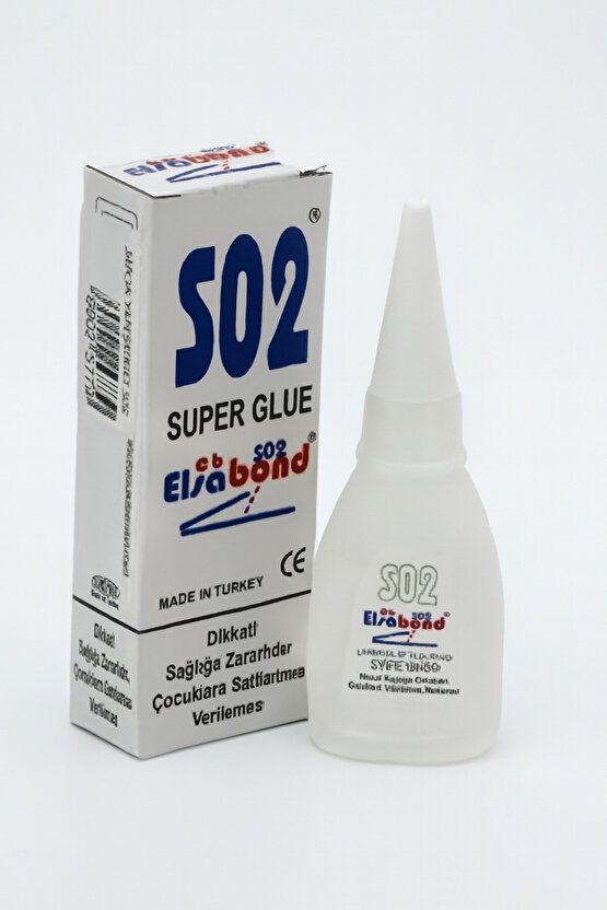 Elsa Bond Süper Hızlı Yapıştırıcı, S02 Japon Yapıştırıcı Glue 20 Gr