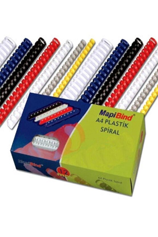 Mapibind Spiral Plastik 320-380 Syf 50 Li 38 Mm Beyaz 201 38 00 - 50li Paket
