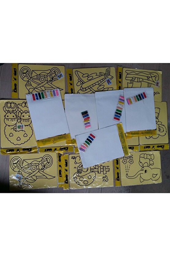 Kum Boyama 50 Adet Büyük Boy (a4) Kum Boyama Seti