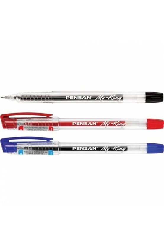 3Lü Set Siyah-Mavi-Kırmızı Tükenmez Kalem Jel Kalem Öğretmen Kalemleri