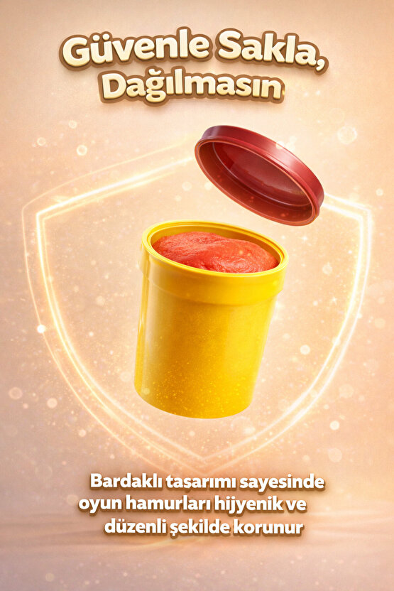 Oyun Hamuru 6lı + Merdane ve Kalıplar Hediyeli