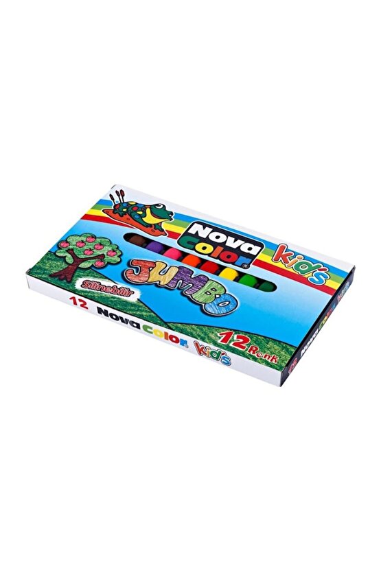 Mum Boya Jumbo Üçgen Silinebilir 12 Renk