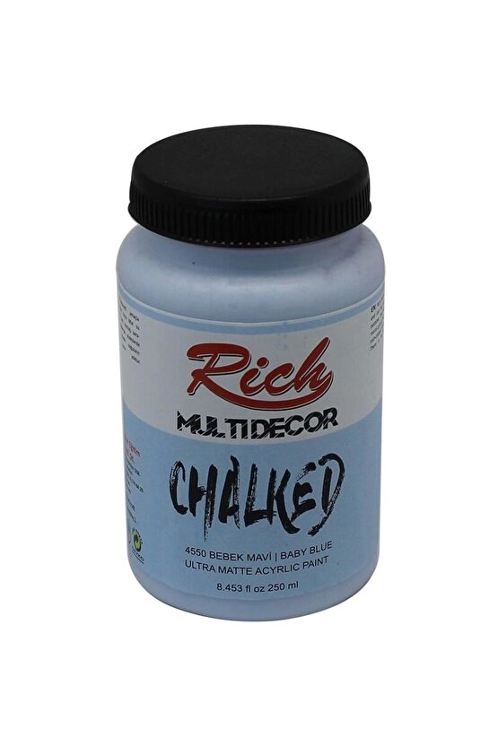Supertrend Multi Decor Chalked Akrilik Boya 250 cc. 4550 BEBEK MAVİ