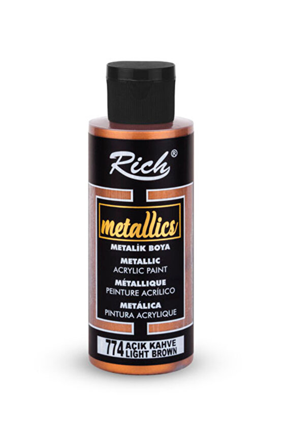 Metalik Akrilik Boya 120cc. N:774 Açık Kahve