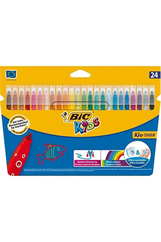 Kids Kid Couleur Yıkanabilir Keçeli Boya Kalemi 24 Renk kby 841800