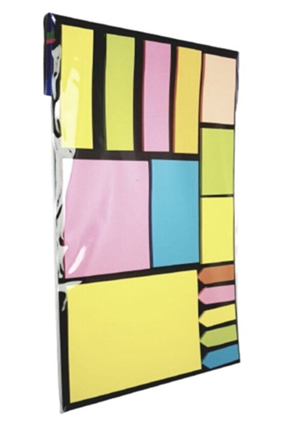 13 Parça Kırtasiye Seti ( Renkli Tükenmez Kalem + Post-It + Fosforlu Kalem + A4 Post-It Seti