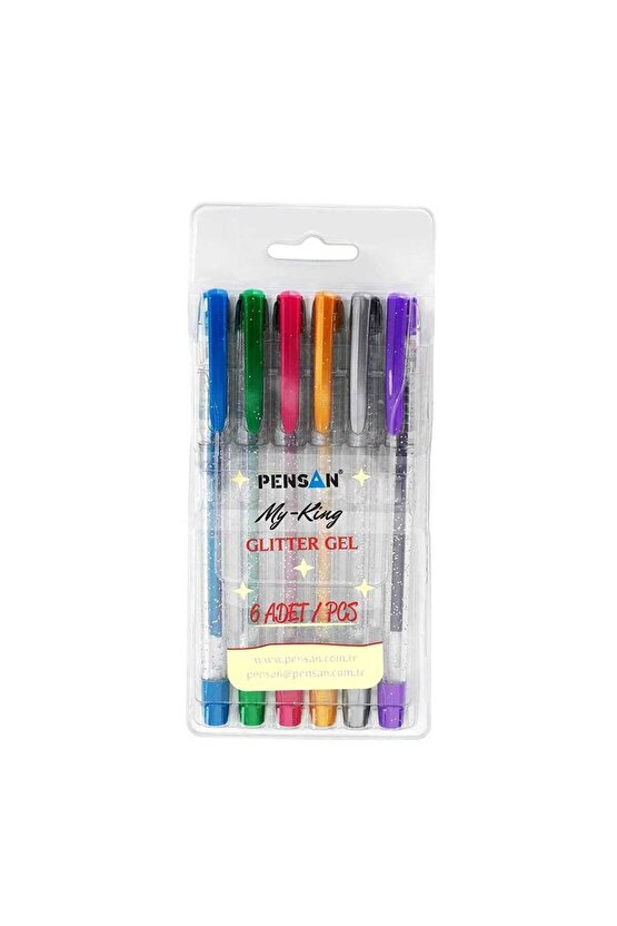 2227 My-king Neon (FOSFORLU) Jel Tükenmez Kalem 1,0 Mm (6 RENK SET) Pe02227jk00n6