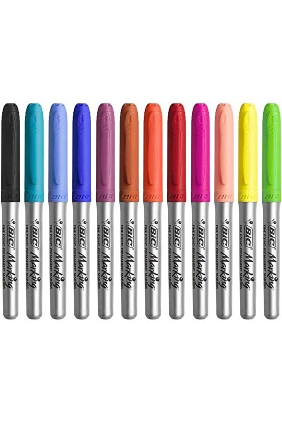 Marking Color Karişik Siyah Mavi Kirmizi 12li