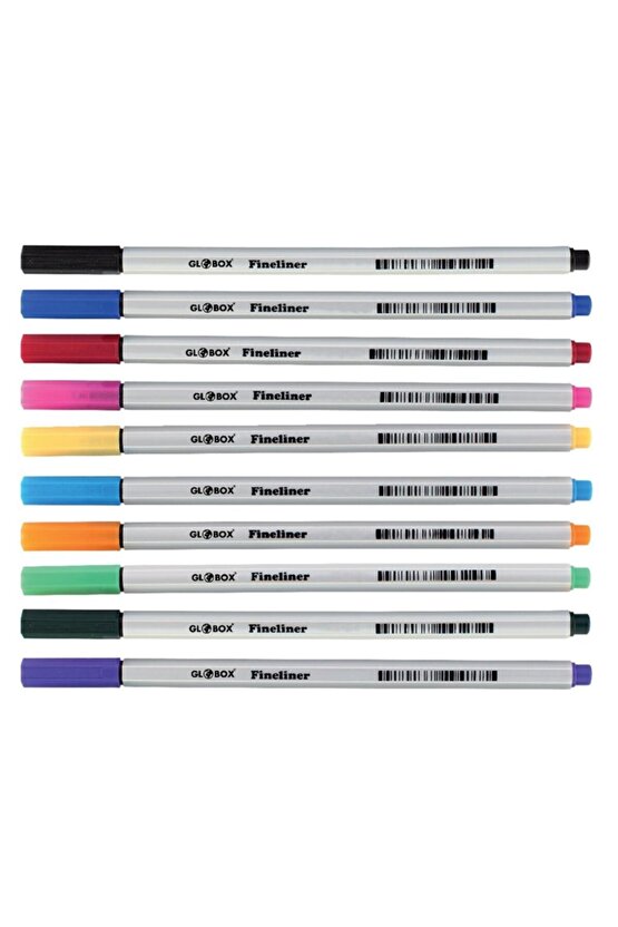 10 Renk Fınelıner Kalem, Ince Uçlu